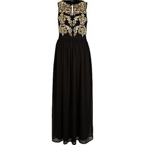 👯‍♀️SOLD👯‍♀️ASOS black and gold formal dress